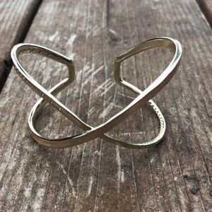 Kendra Scott Gold X Adjustable Cuff Bracelet
